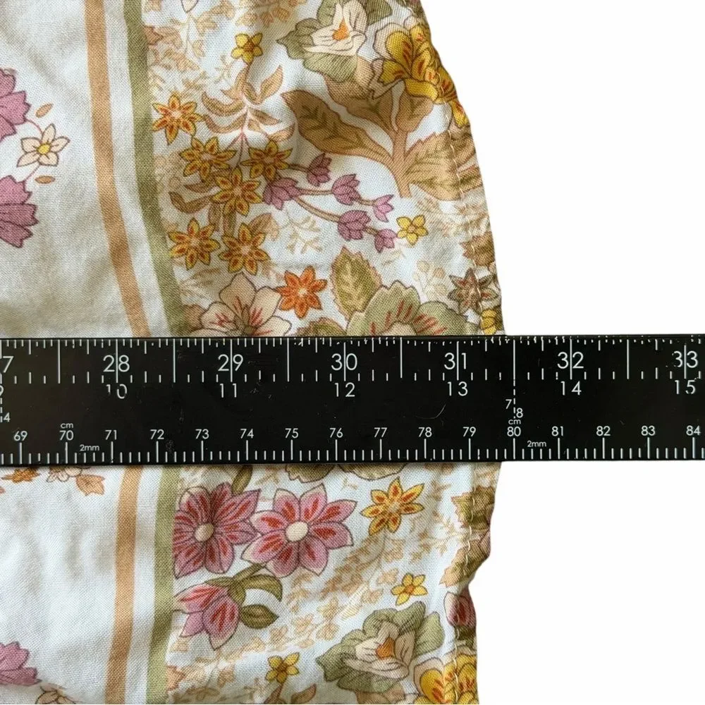 Cupcakes and Cashmere Floral Tiered Midi Skirt Small Boho
